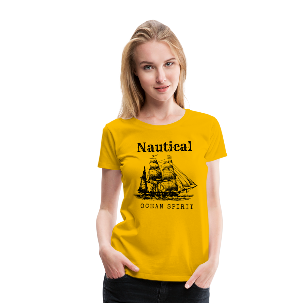 Frauen Premium T-Shirt - Nautical Ocean Spirit - Sonnengelb