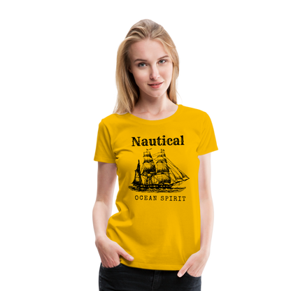 Frauen Premium T-Shirt - Nautical Ocean Spirit - Sonnengelb