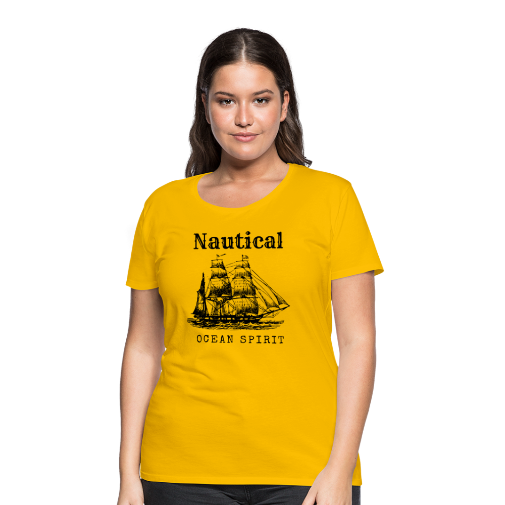 Frauen Premium T-Shirt - Nautical Ocean Spirit - Sonnengelb