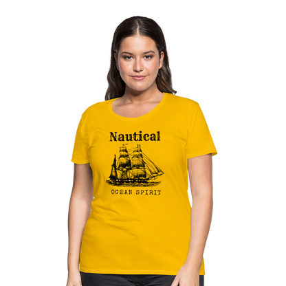 Frauen Premium T-Shirt - Nautical Ocean Spirit - Sonnengelb