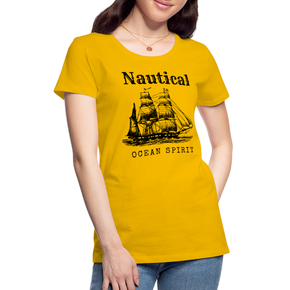 Frauen Premium T-Shirt - Nautical Ocean Spirit - Sonnengelb