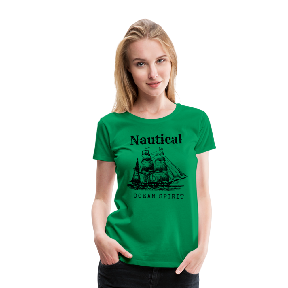 Frauen Premium T-Shirt - Nautical Ocean Spirit - Kelly Green