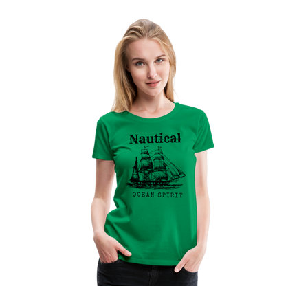 Frauen Premium T-Shirt - Nautical Ocean Spirit - Kelly Green