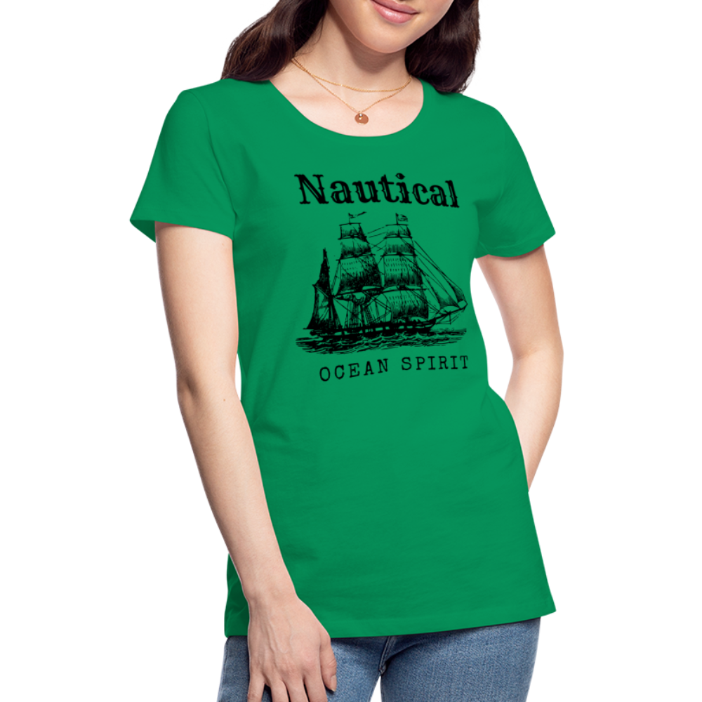 Frauen Premium T-Shirt - Nautical Ocean Spirit - Kelly Green