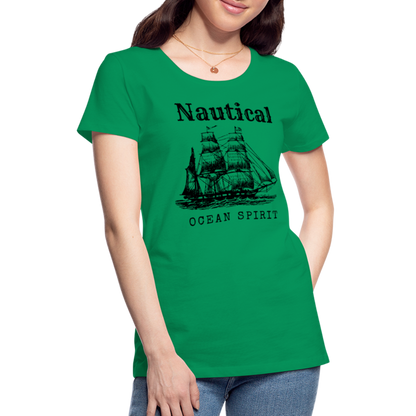 Frauen Premium T-Shirt - Nautical Ocean Spirit - Kelly Green