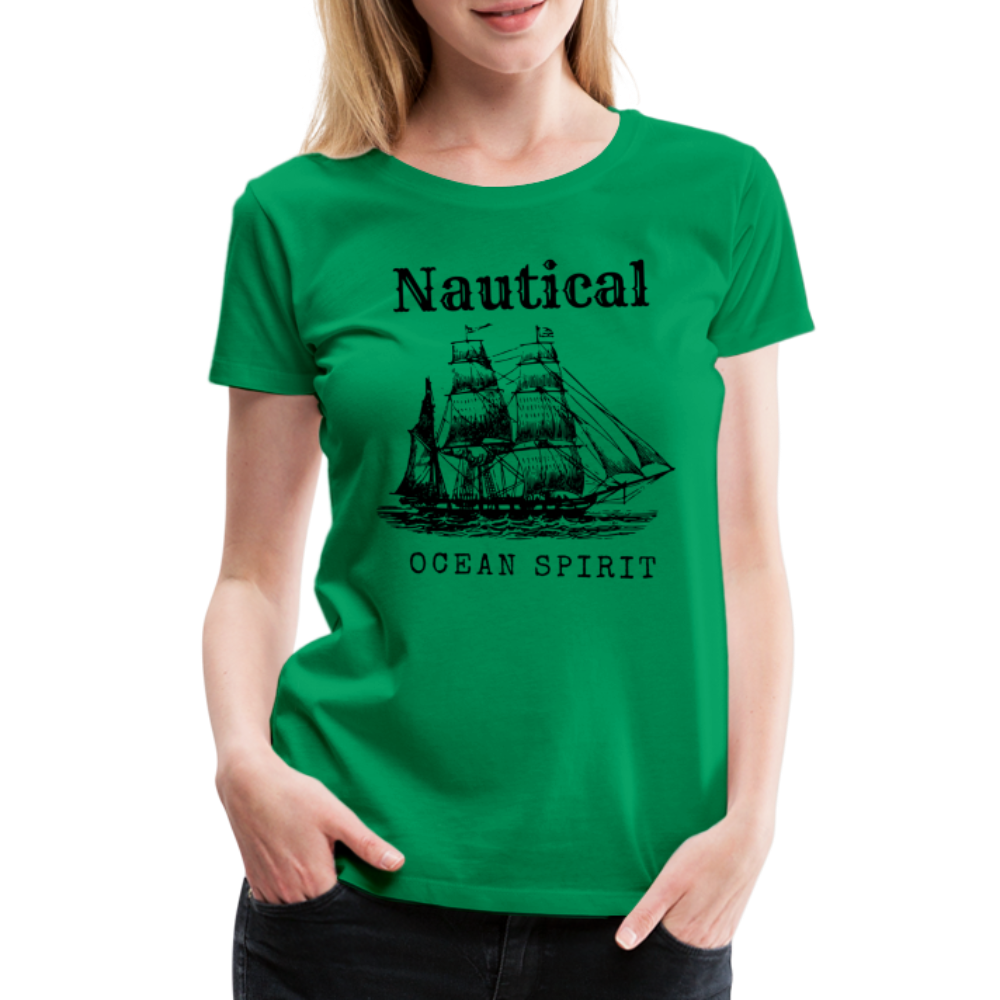 Frauen Premium T-Shirt - Nautical Ocean Spirit - Kelly Green