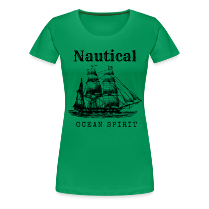 Frauen Premium T-Shirt - Nautical Ocean Spirit - Kelly Green