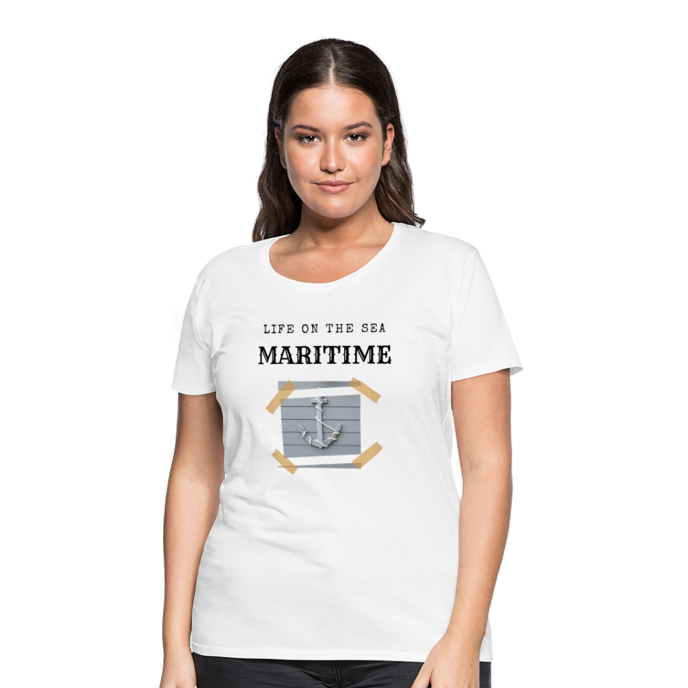 Frauen Premium T-Shirt - Life on the SEA Maritime - weiß