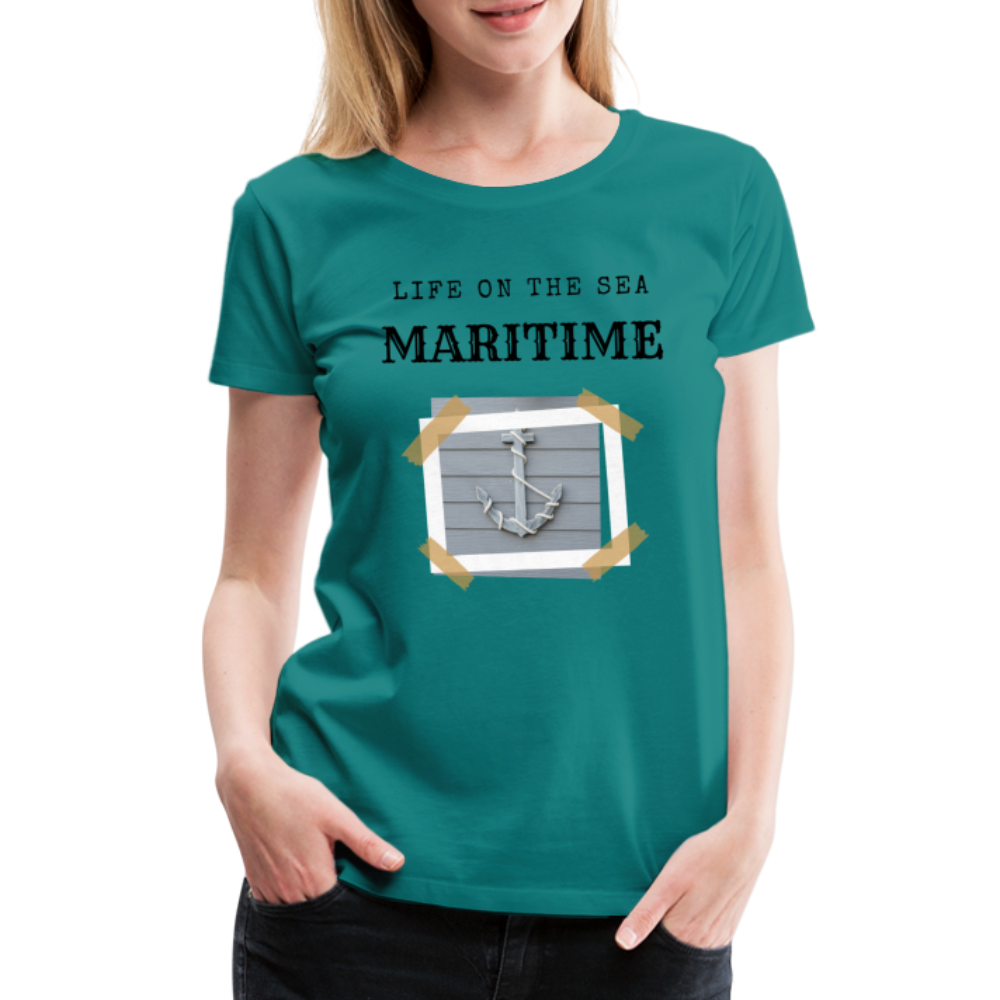 Frauen Premium T-Shirt - Life on the SEA Maritime - Divablau