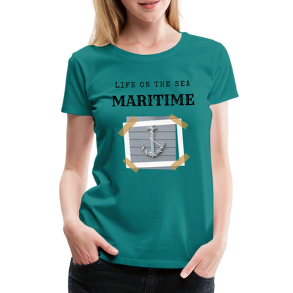 Frauen Premium T-Shirt - Life on the SEA Maritime - Divablau