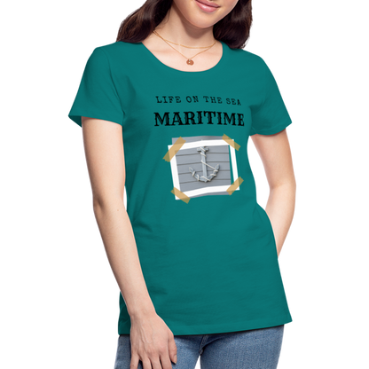 Frauen Premium T-Shirt - Life on the SEA Maritime - Divablau