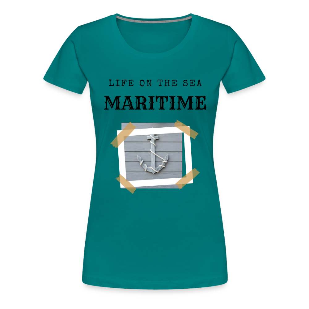 Frauen Premium T-Shirt - Life on the SEA Maritime - Divablau