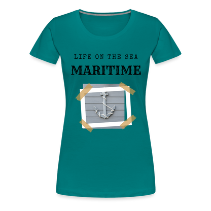 Frauen Premium T-Shirt - Life on the SEA Maritime - Divablau