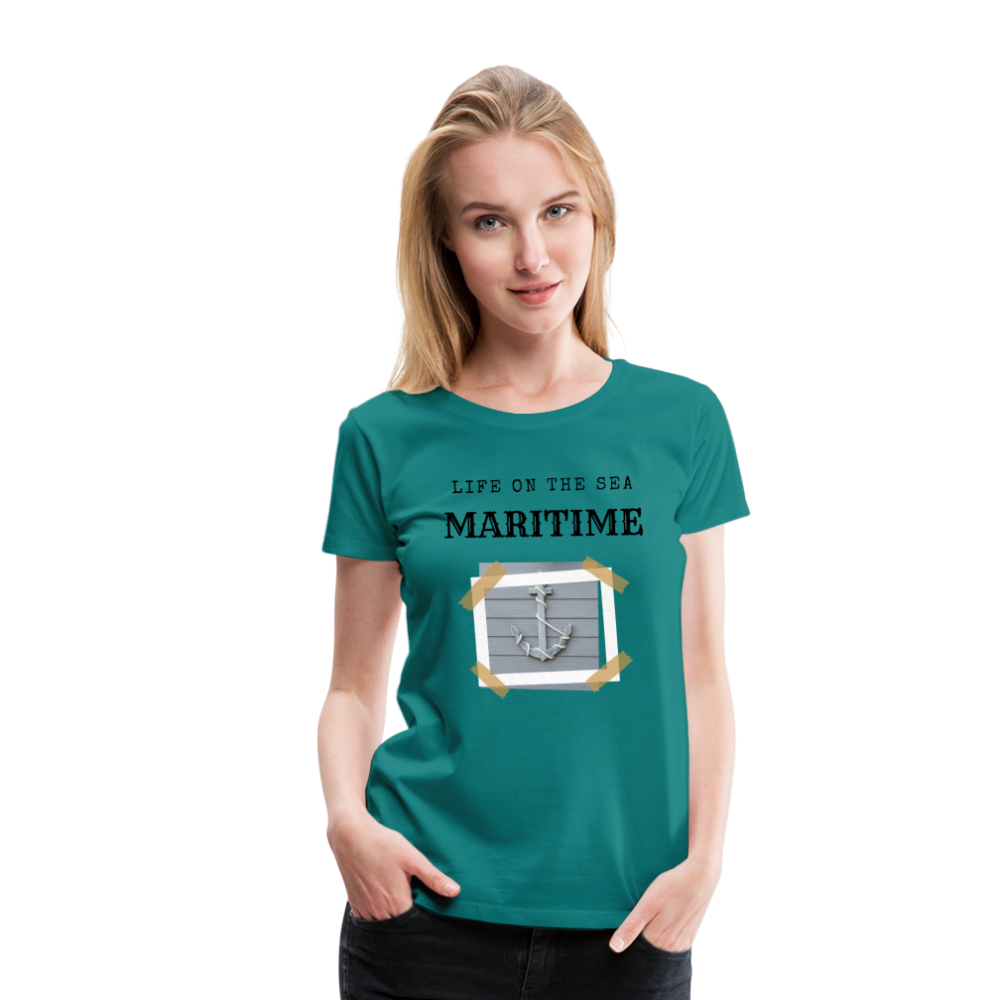 Frauen Premium T-Shirt - Life on the SEA Maritime - Divablau