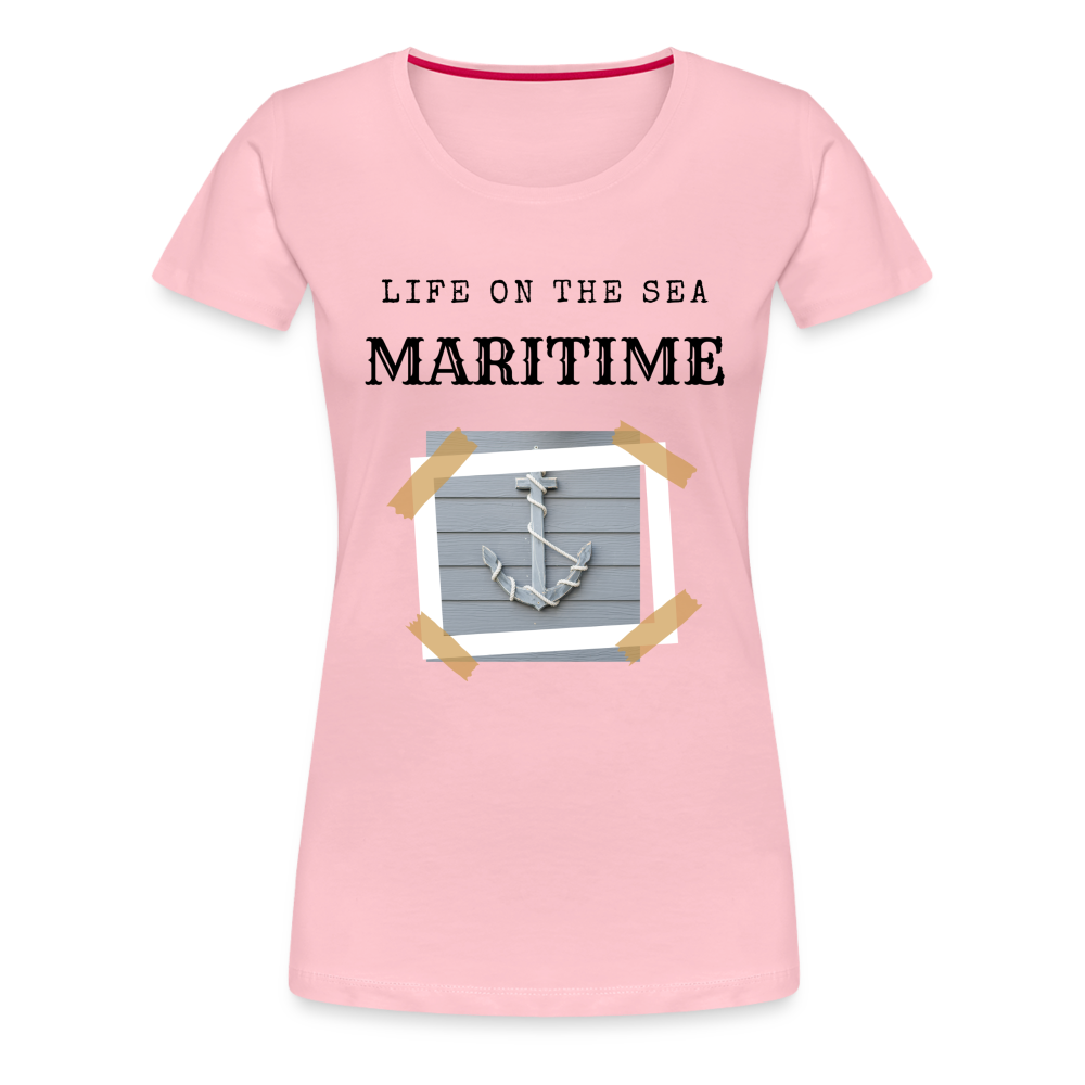 Frauen Premium T-Shirt - Life on the SEA Maritime - Hellrosa