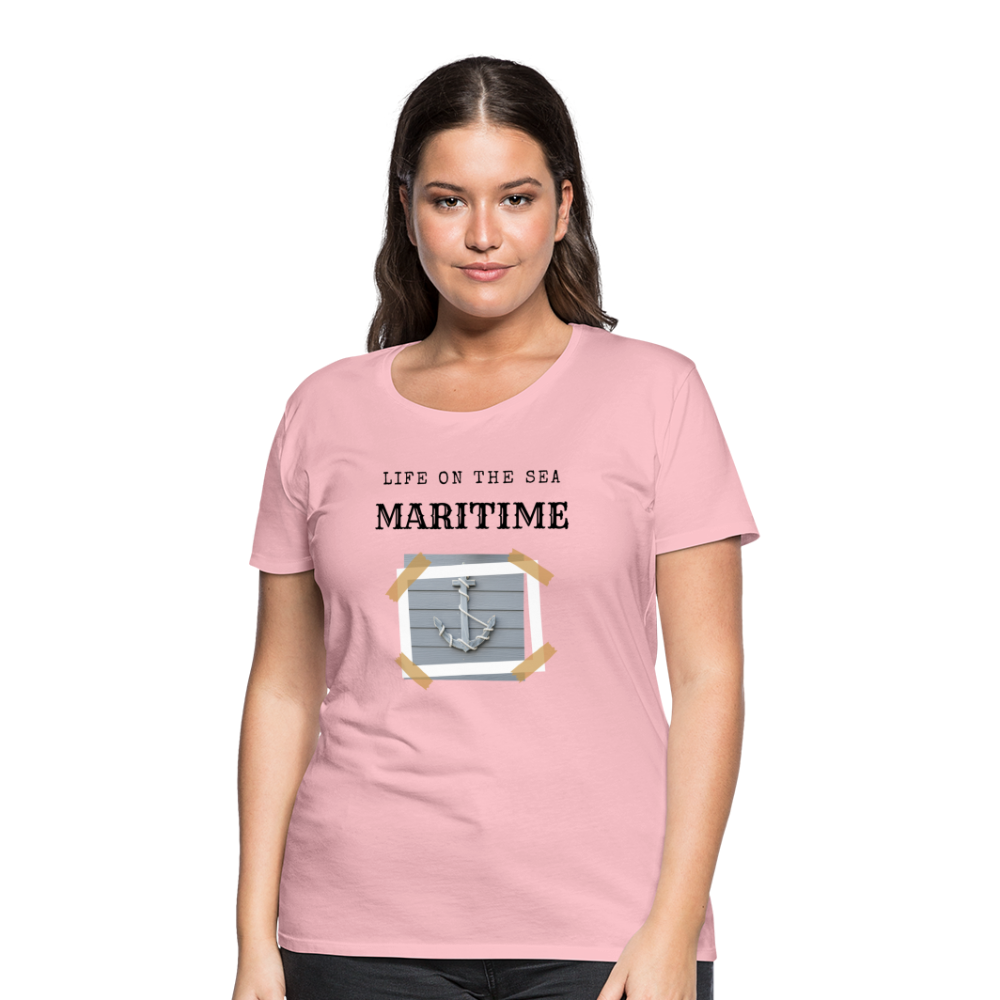 Frauen Premium T-Shirt - Life on the SEA Maritime - Hellrosa