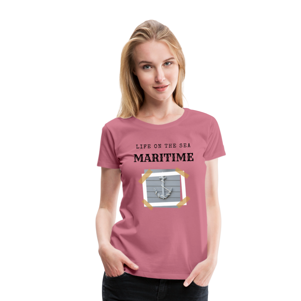 Frauen Premium T-Shirt - Life on the SEA Maritime - Malve