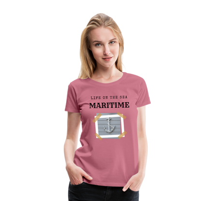 Frauen Premium T-Shirt - Life on the SEA Maritime - Malve