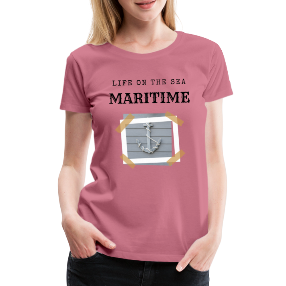 Frauen Premium T-Shirt - Life on the SEA Maritime - Malve