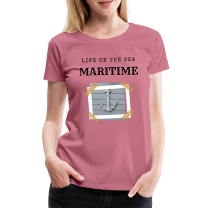 Frauen Premium T-Shirt - Life on the SEA Maritime - Malve