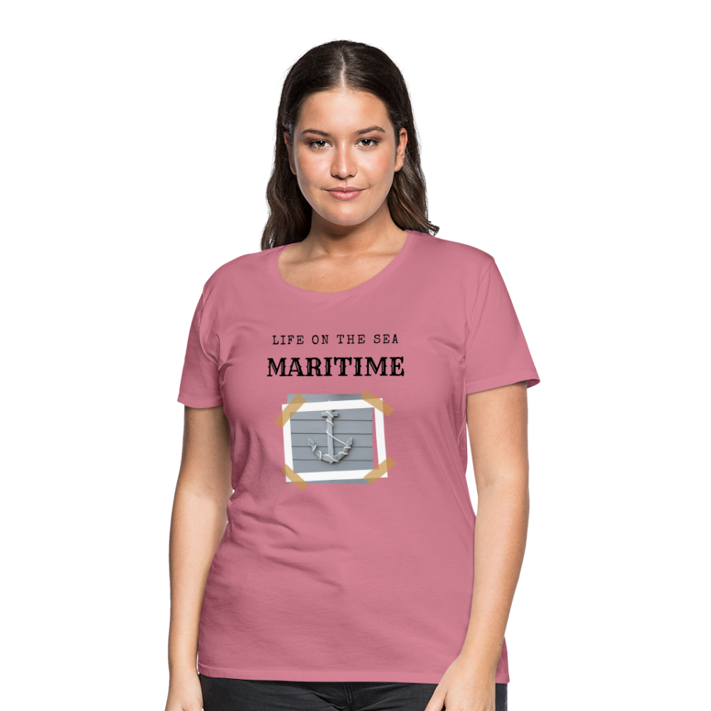 Frauen Premium T-Shirt - Life on the SEA Maritime - Malve