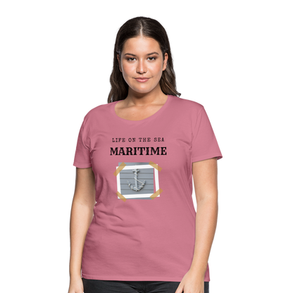 Frauen Premium T-Shirt - Life on the SEA Maritime - Malve