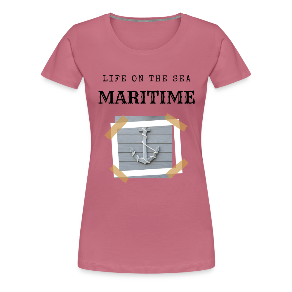 Frauen Premium T-Shirt - Life on the SEA Maritime - Malve