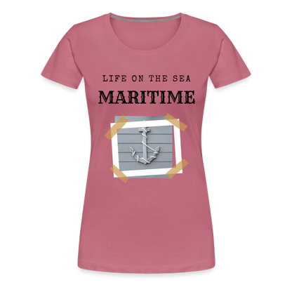 Frauen Premium T-Shirt - Life on the SEA Maritime - Malve