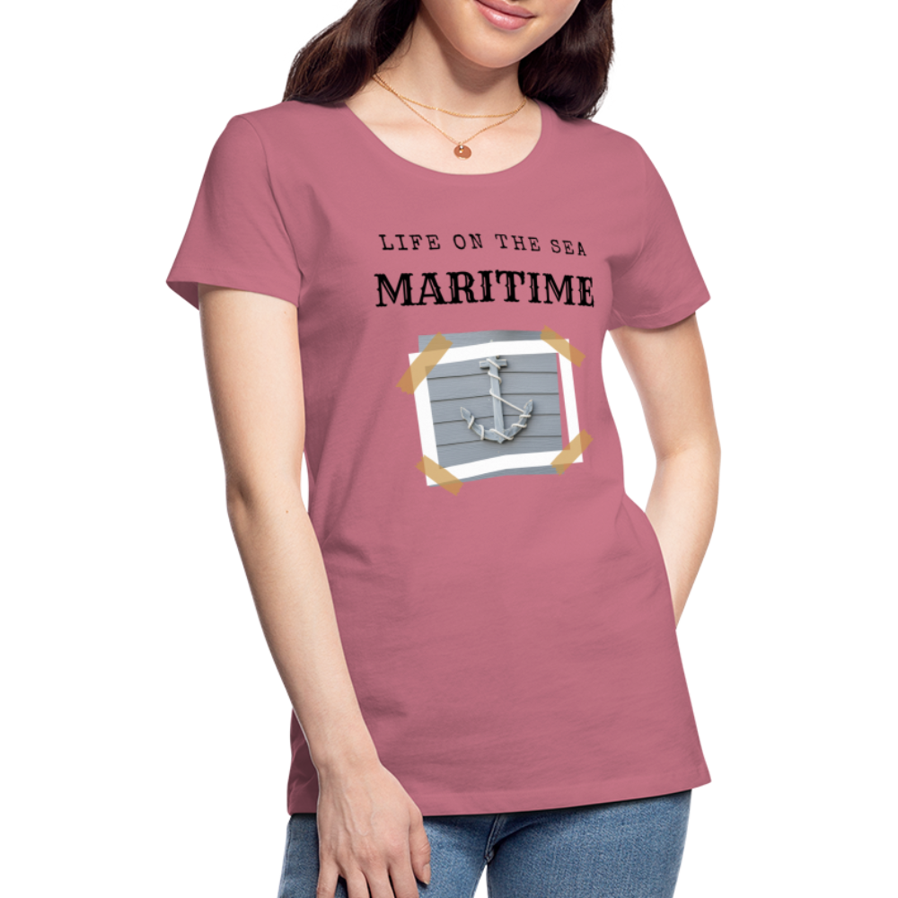 Frauen Premium T-Shirt - Life on the SEA Maritime - Malve