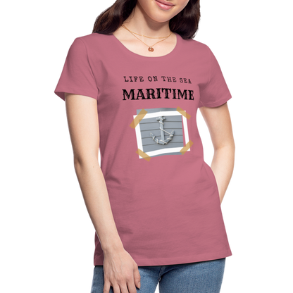 Frauen Premium T-Shirt - Life on the SEA Maritime - Malve