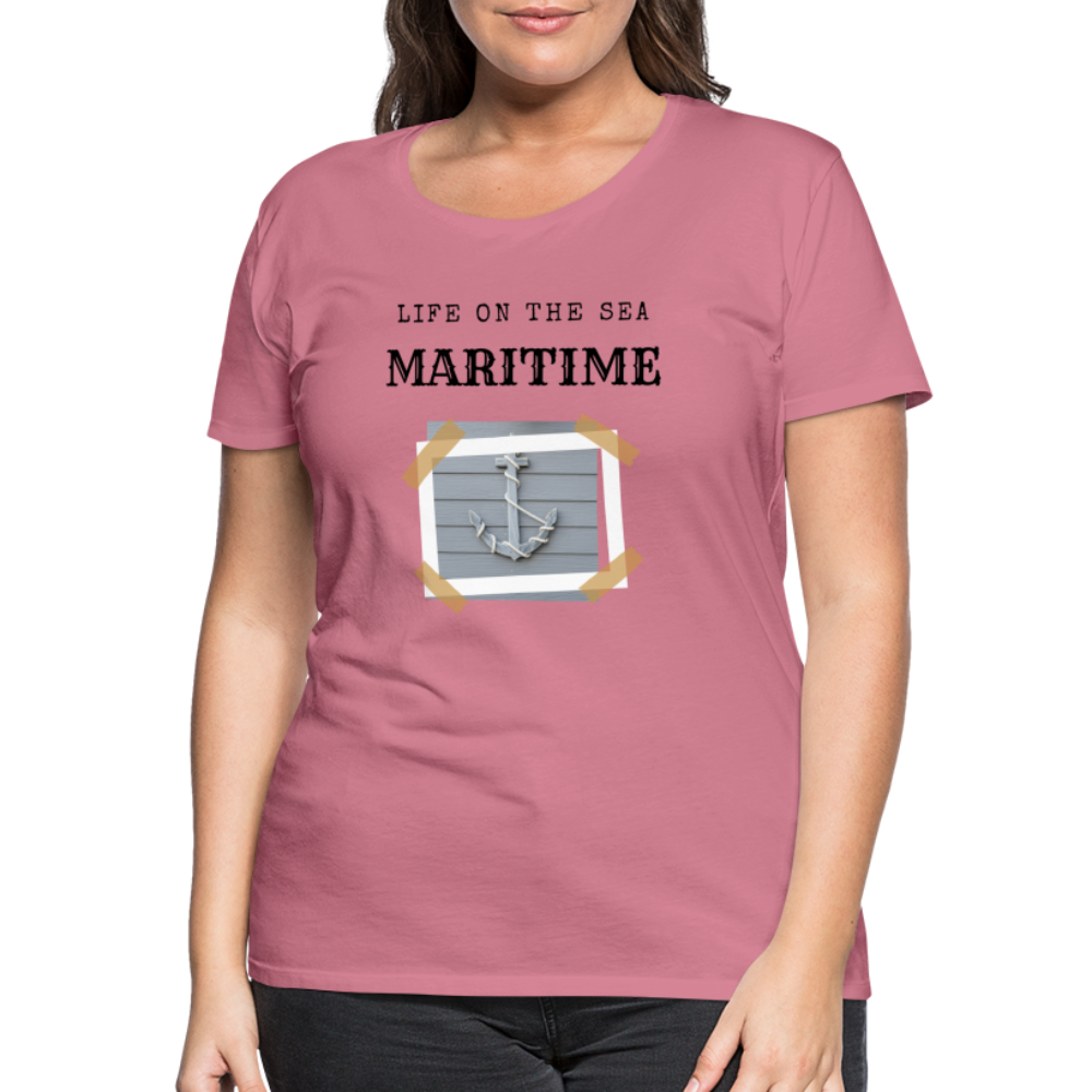 Frauen Premium T-Shirt - Life on the SEA Maritime - Malve