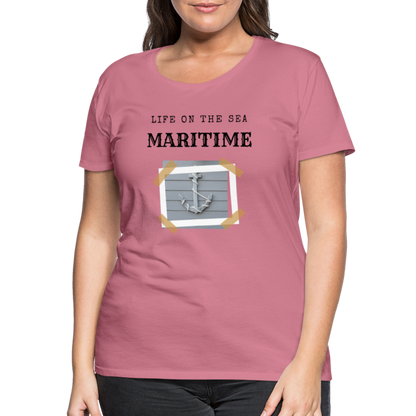 Frauen Premium T-Shirt - Life on the SEA Maritime - Malve