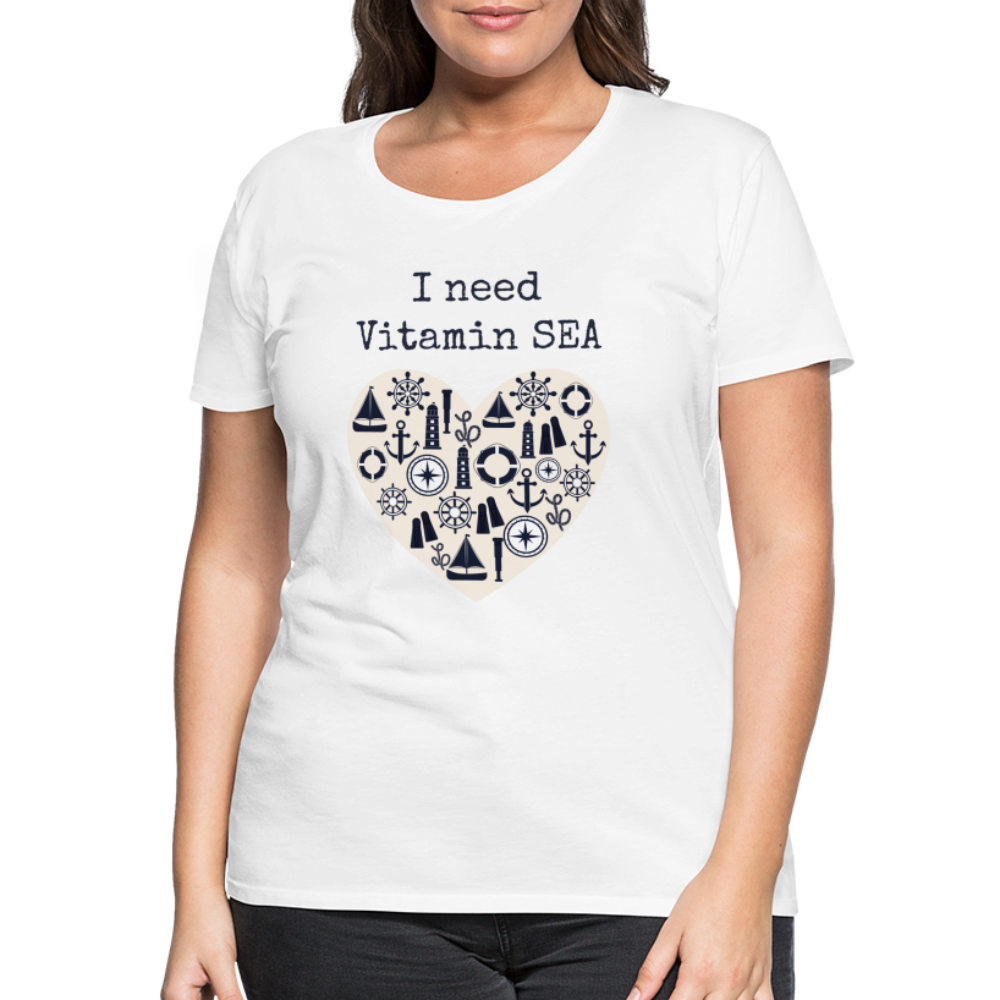 Frauen Premium T-Shirt - I need Vitamin SEA - weiß