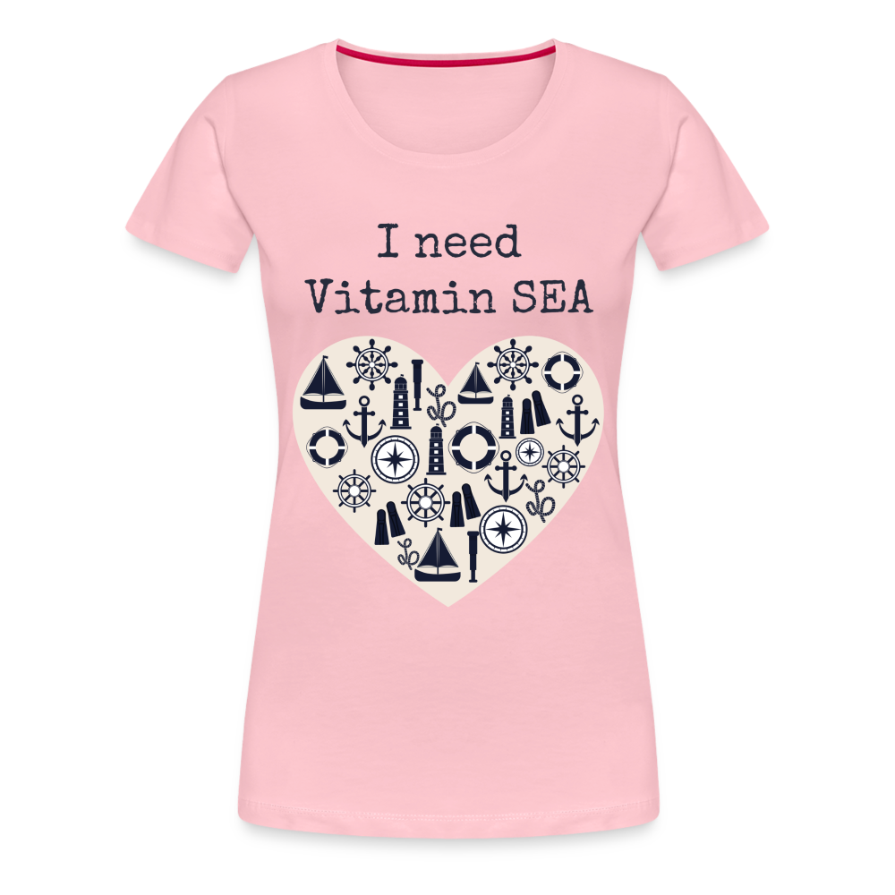 Frauen Premium T-Shirt - I need Vitamin SEA - Hellrosa