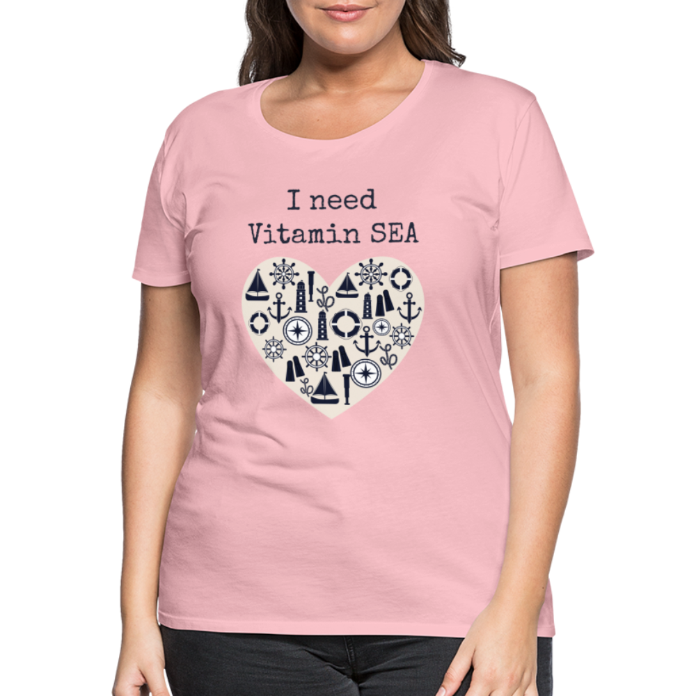 Frauen Premium T-Shirt - I need Vitamin SEA - Hellrosa