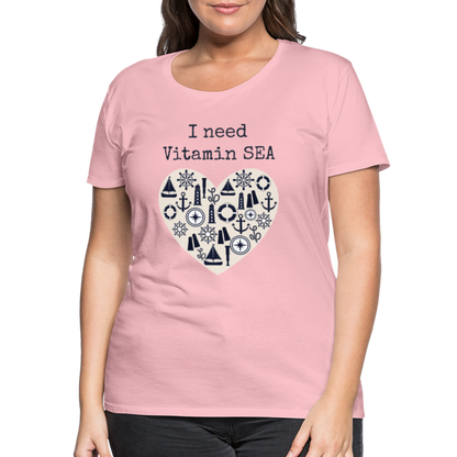 Frauen Premium T-Shirt - I need Vitamin SEA - Hellrosa