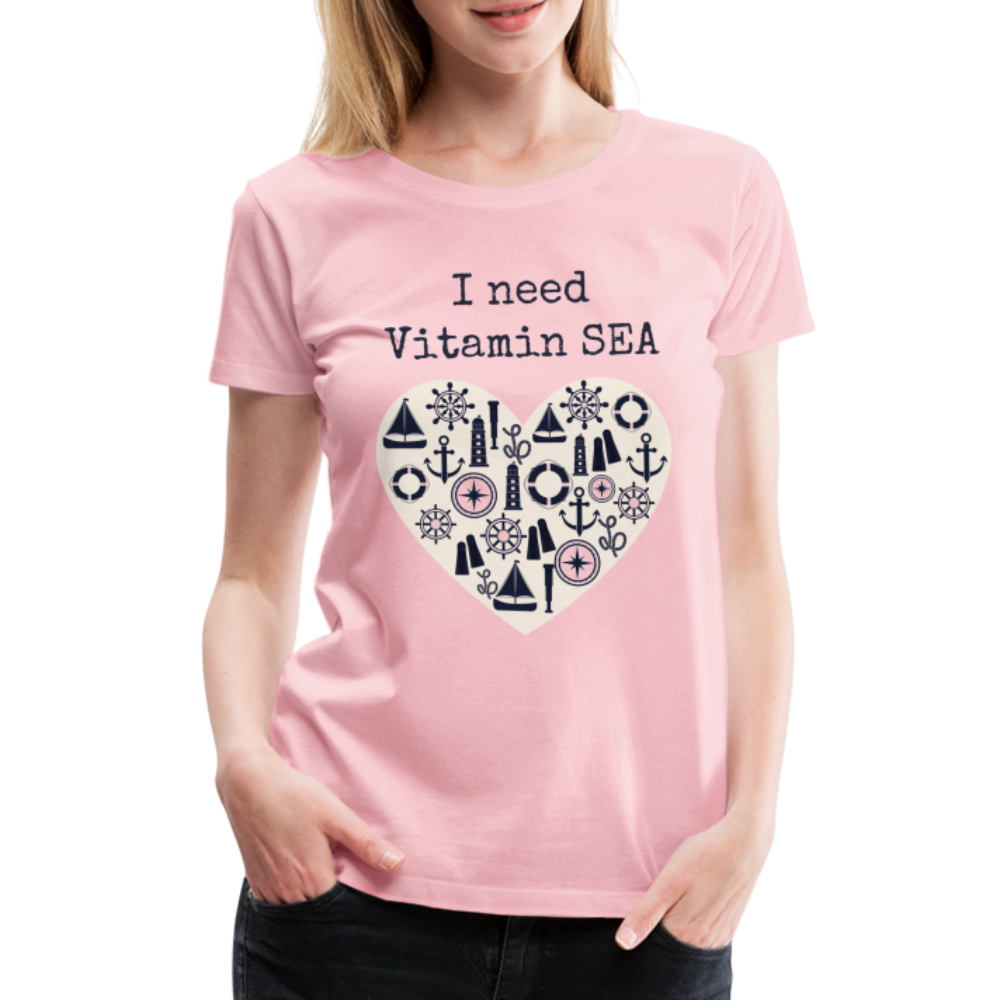 Frauen Premium T-Shirt - I need Vitamin SEA - Hellrosa