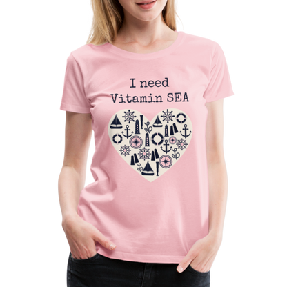 Frauen Premium T-Shirt - I need Vitamin SEA - Hellrosa