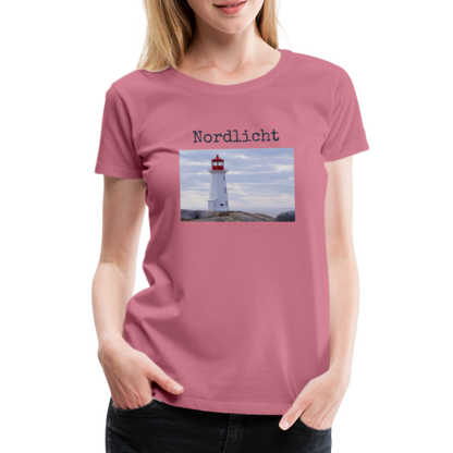 Frauen Premium T-Shirt - Nordlicht Leuchtturm - Malve