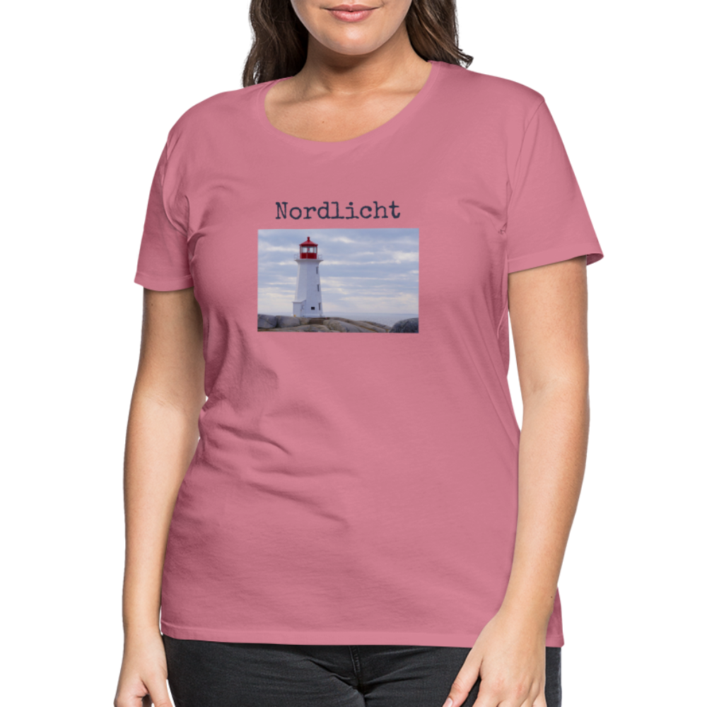 Frauen Premium T-Shirt - Nordlicht Leuchtturm - Malve