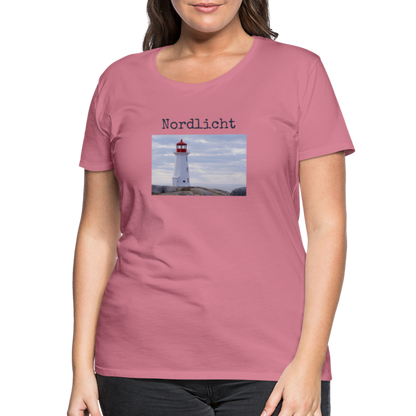 Frauen Premium T-Shirt - Nordlicht Leuchtturm - Malve