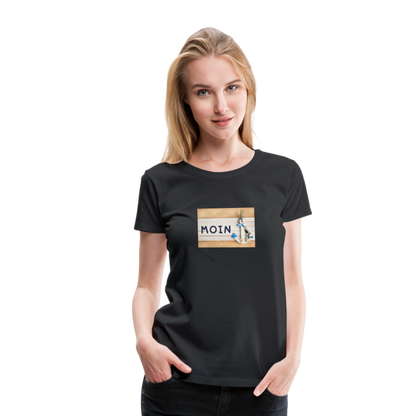 Frauen Premium T-Shirt -  Moin Anker - Schwarz