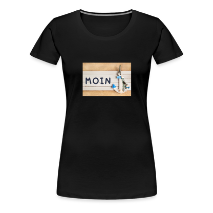 Frauen Premium T-Shirt -  Moin Anker - Schwarz