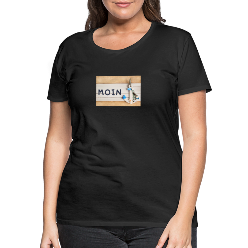 Frauen Premium T-Shirt -  Moin Anker - Schwarz