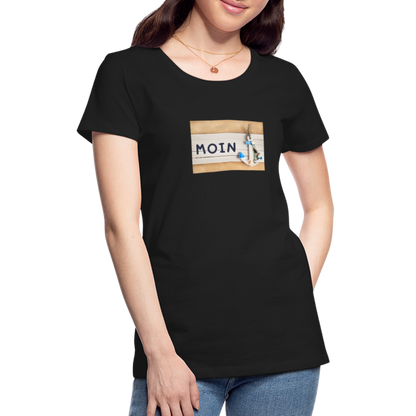 Frauen Premium T-Shirt -  Moin Anker - Schwarz