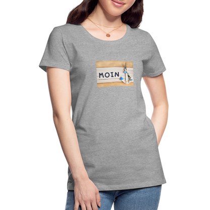 Frauen Premium T-Shirt -  Moin Anker - Grau meliert