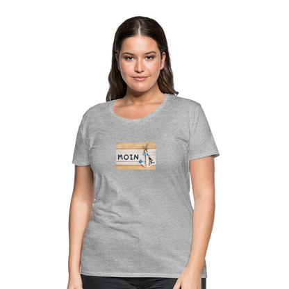 Frauen Premium T-Shirt -  Moin Anker - Grau meliert