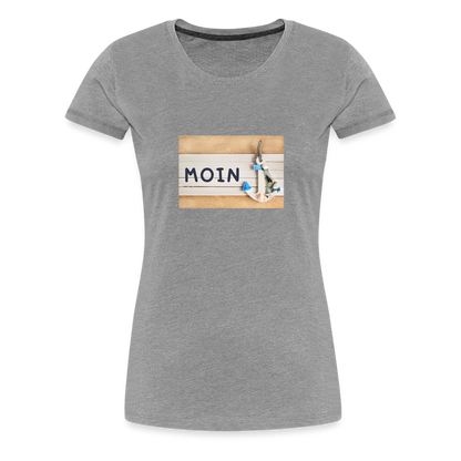 Frauen Premium T-Shirt -  Moin Anker - Grau meliert