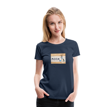 Frauen Premium T-Shirt -  Moin Anker - Navy