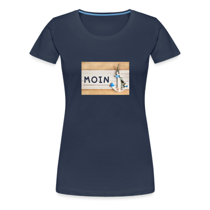 Frauen Premium T-Shirt -  Moin Anker - Navy